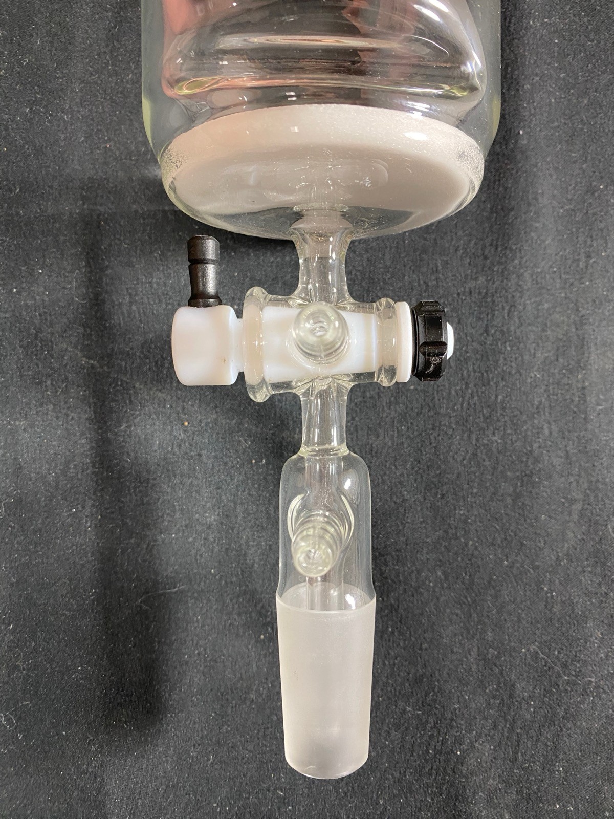 A&C Glass 600mL Solid Phase Peptide Synthesis Vessel PTFE Stopcock GL-32 24/40