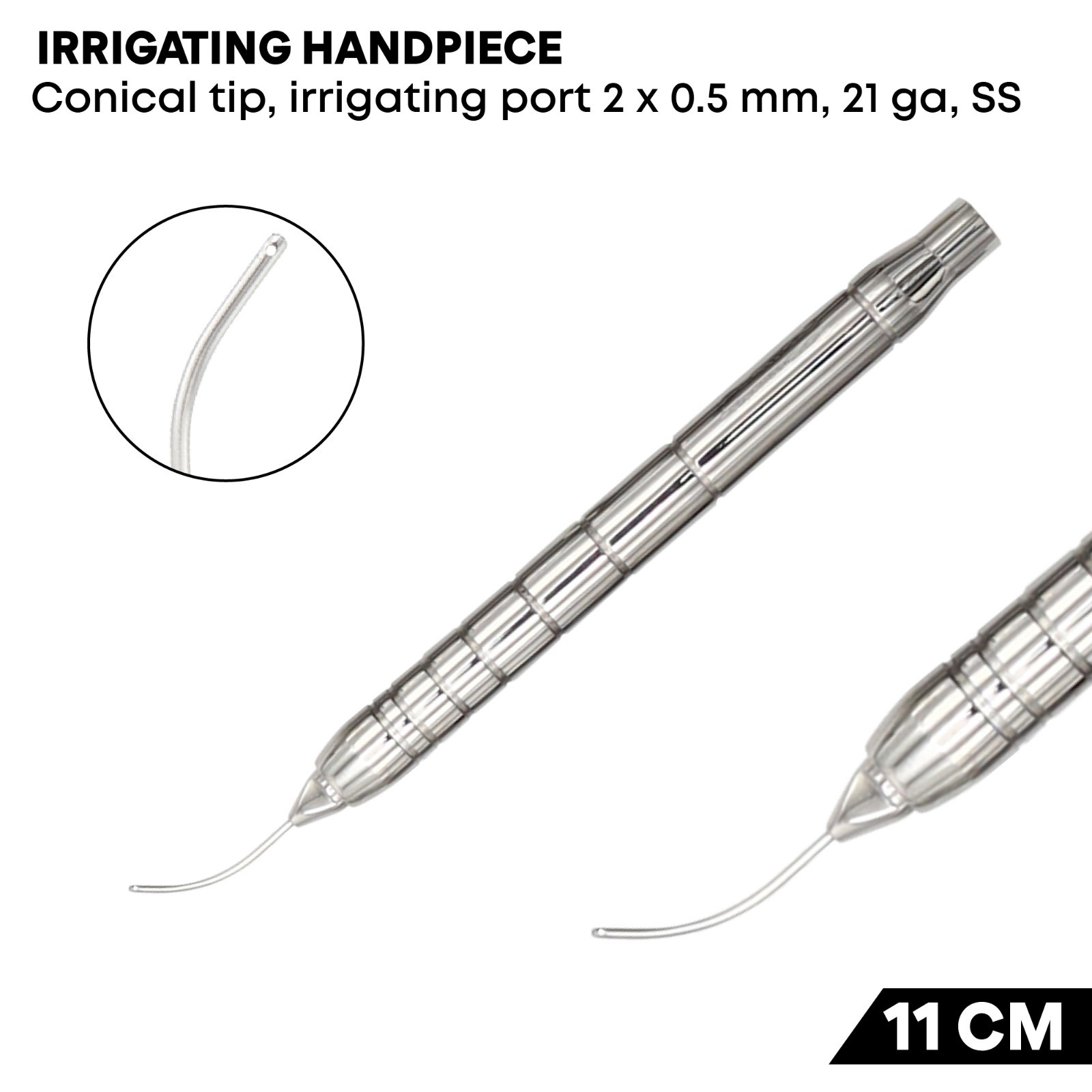 Irrigating Handpiece Conical Aspirator Tip 2x 0.5mm Ophthalmic Eye Instruments