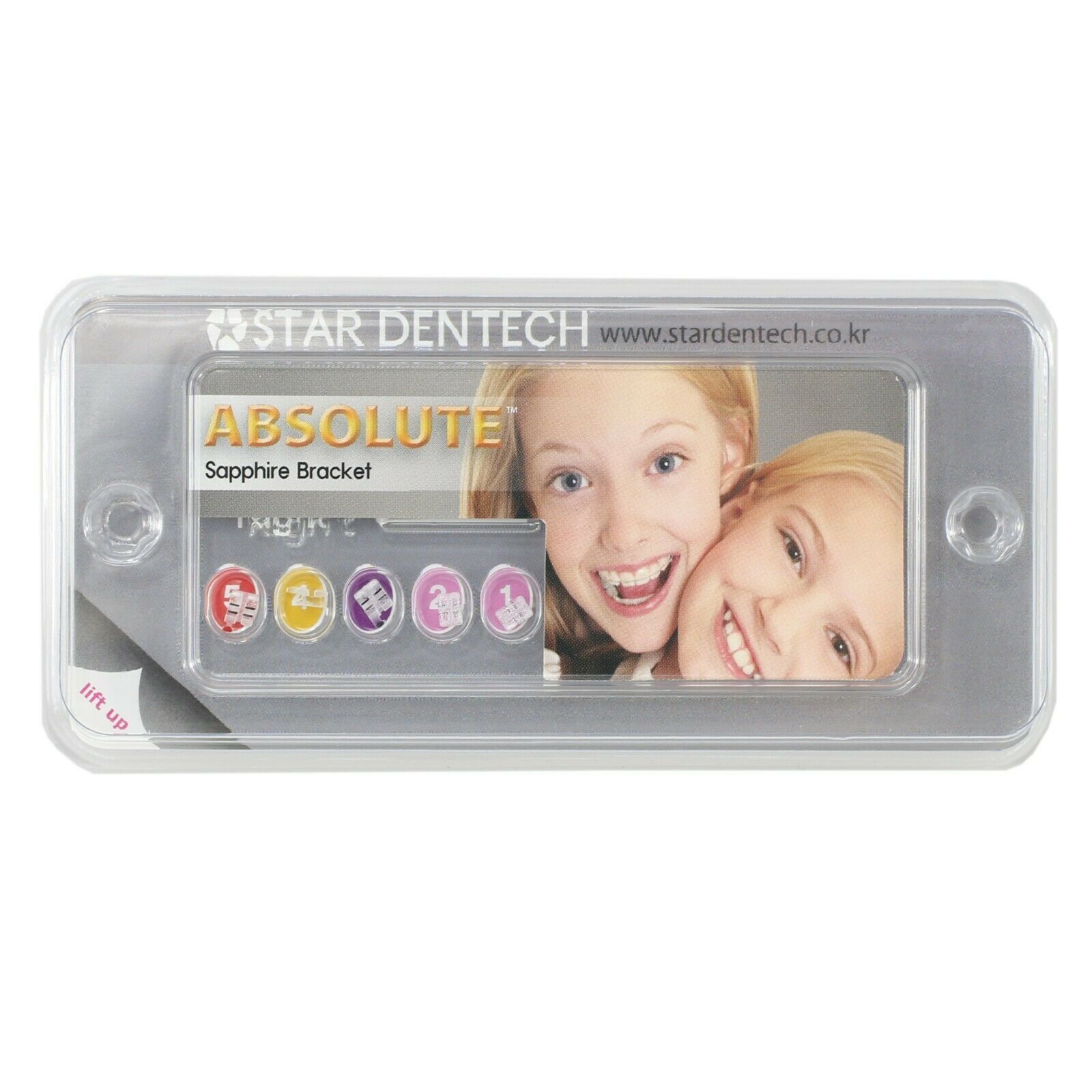 Star DENTECH Orthodontic Sapphire Brackets ABSOLUTE Ceramic Braces MBT 022 345