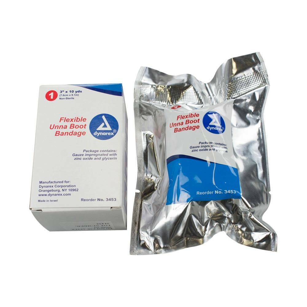 Dynarex Unna Boot Dressing Bandage #3453 First Aid 3» x 10 yds