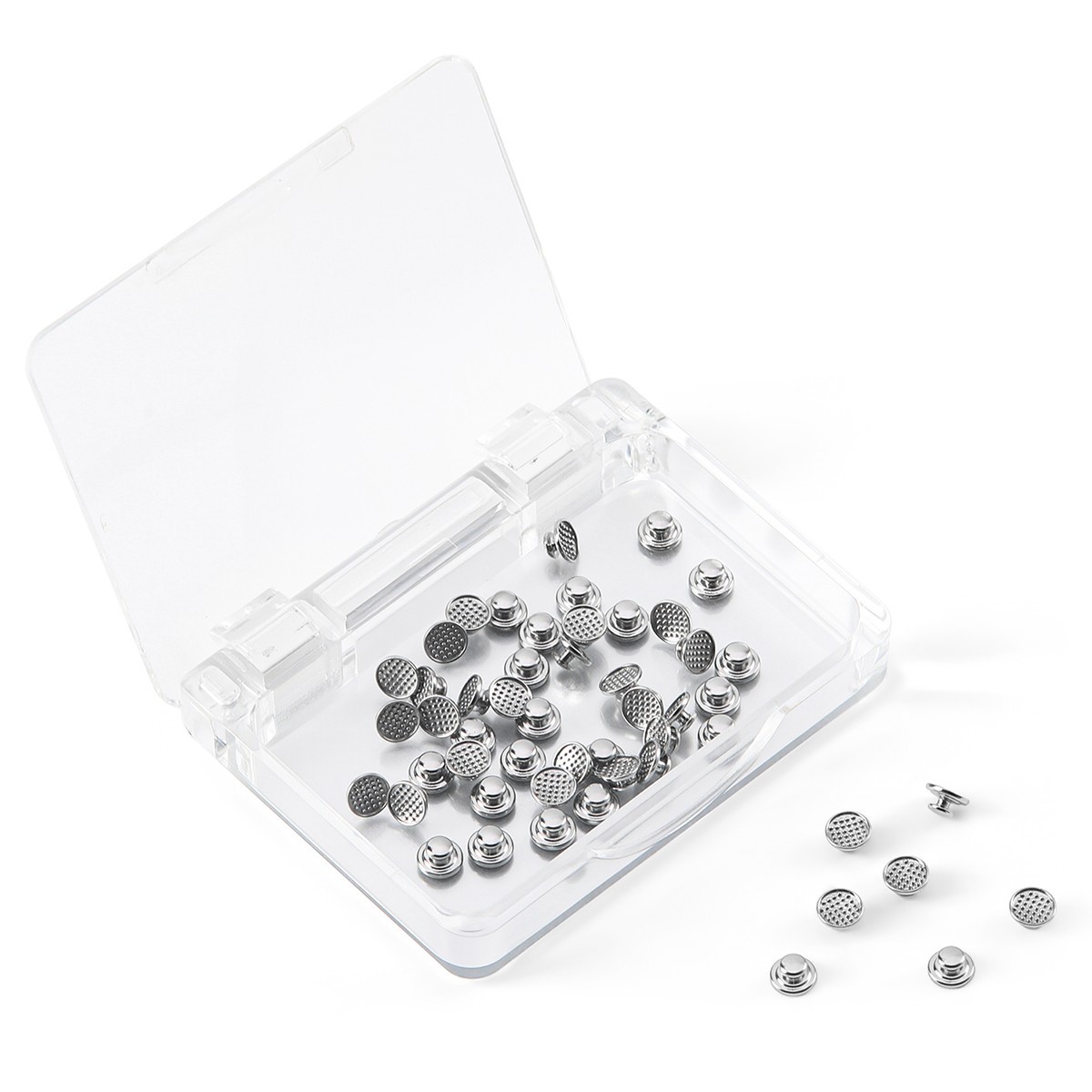 50pcs Dental Orthodontics Lingual Buttons Bondable Monoblock Round/Rectangular