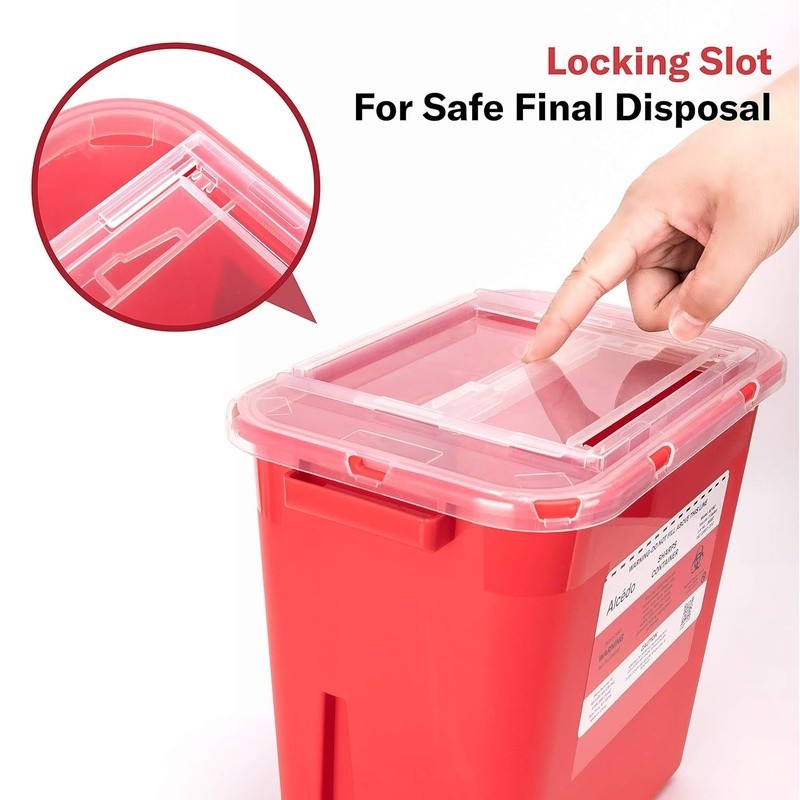 Durable Sharps Container Medical Waste Disposal Puncture Resistant 2 Gal New