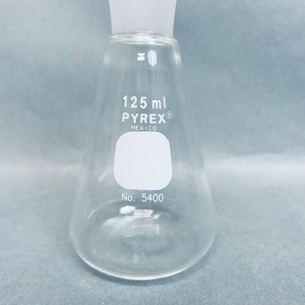 Corning PYREX Determination Flask 125 ml Lot of 2 Flasks