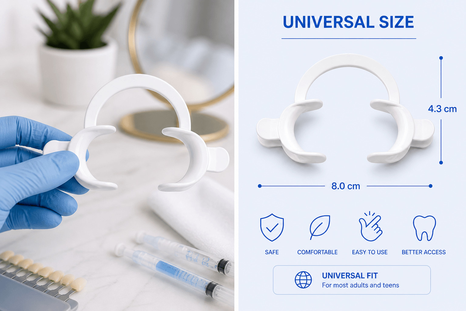 Teeth Whitening Soft Cheek Retractor Universal Soft Teeth Whitening Retractor