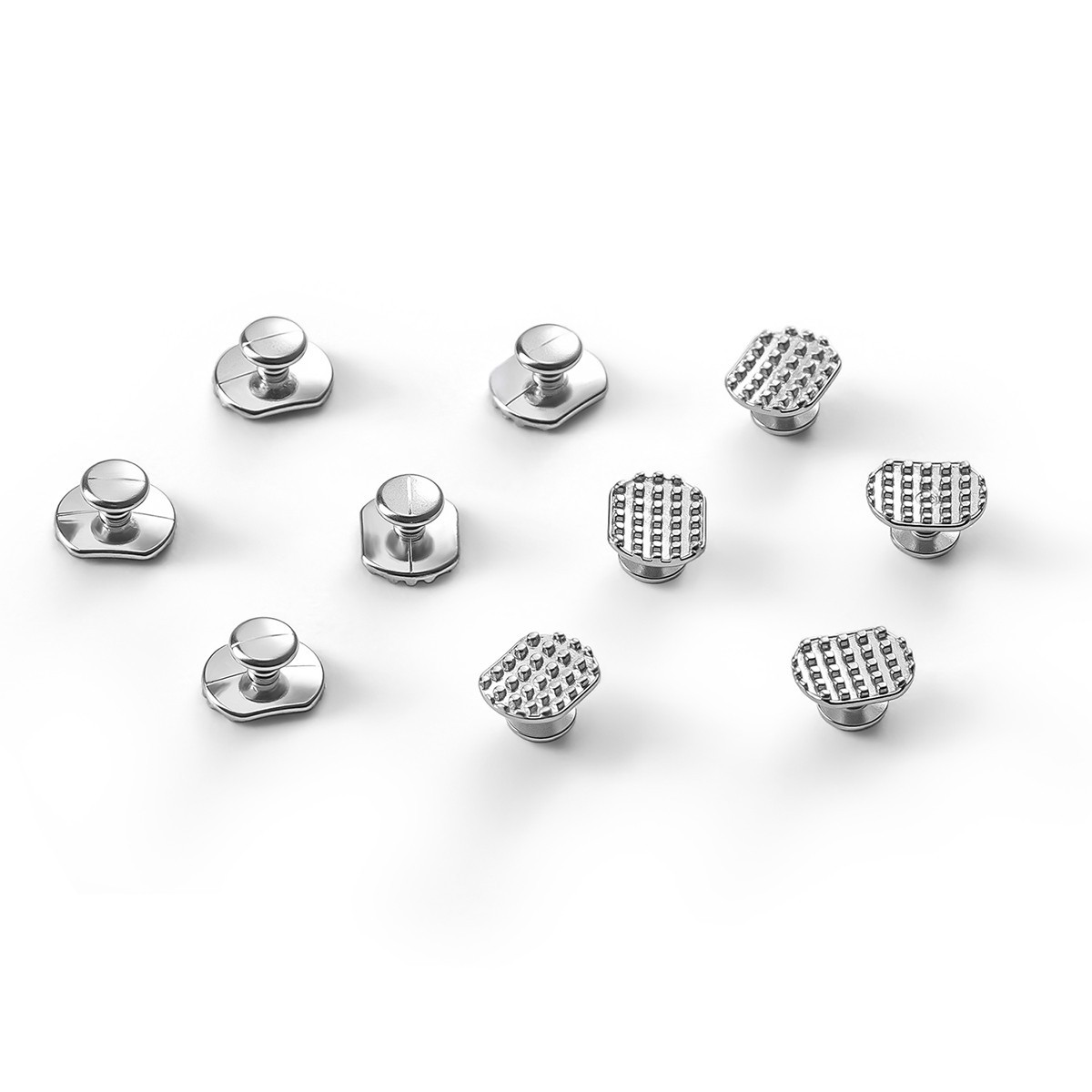 50pcs Dental Orthodontics Lingual Buttons Bondable Monoblock Round/Rectangular