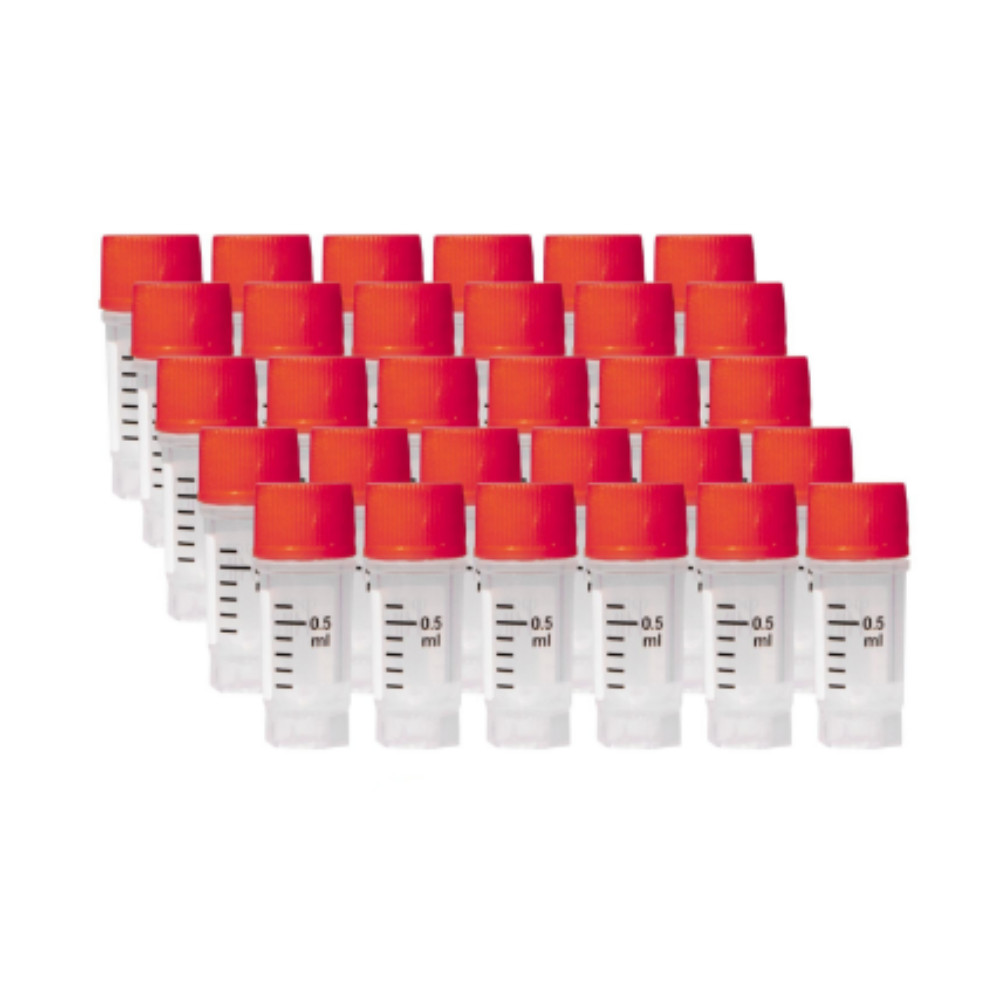 Cryogenic Vials- 0.5mL External Thread, without barcode, 25/Bag 500/Pk 1000/Cs