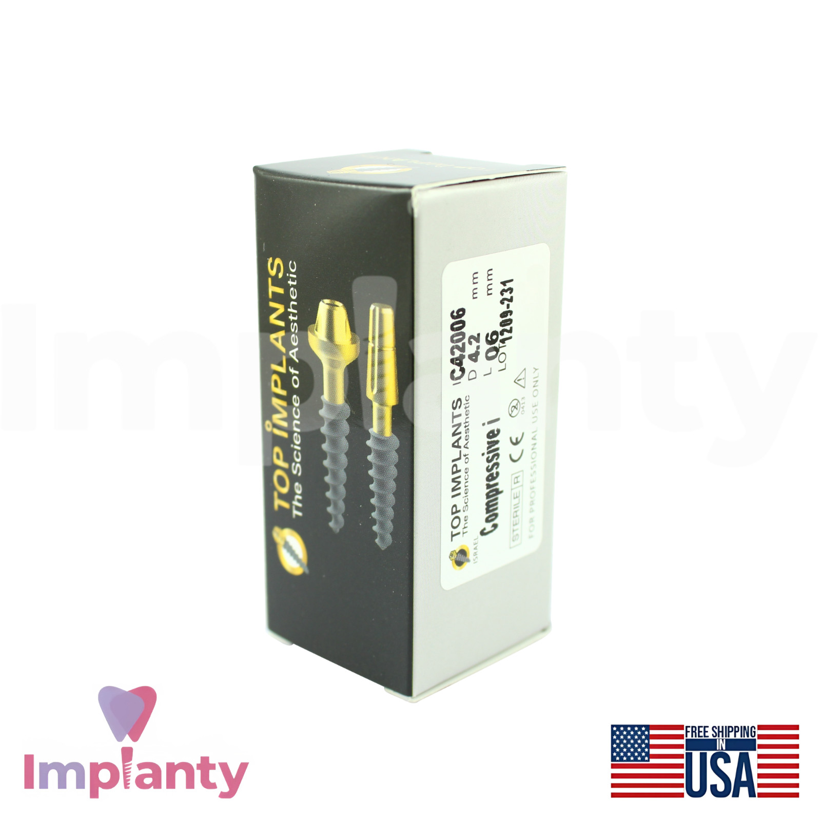 Compressive Monoblock Dental Fixture Titanium Sterile SLA Surface Dentistry