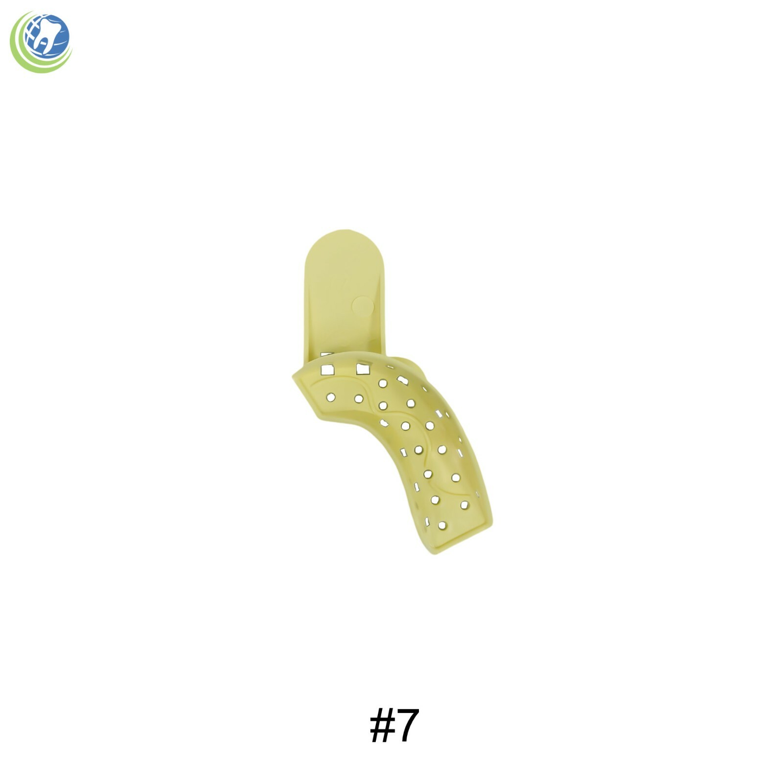DISPOSABLE PLASTIC AUTOCLAVABLE IMPRESSION TRAYS PARTIAL PERFORATED #7 12/BAG
