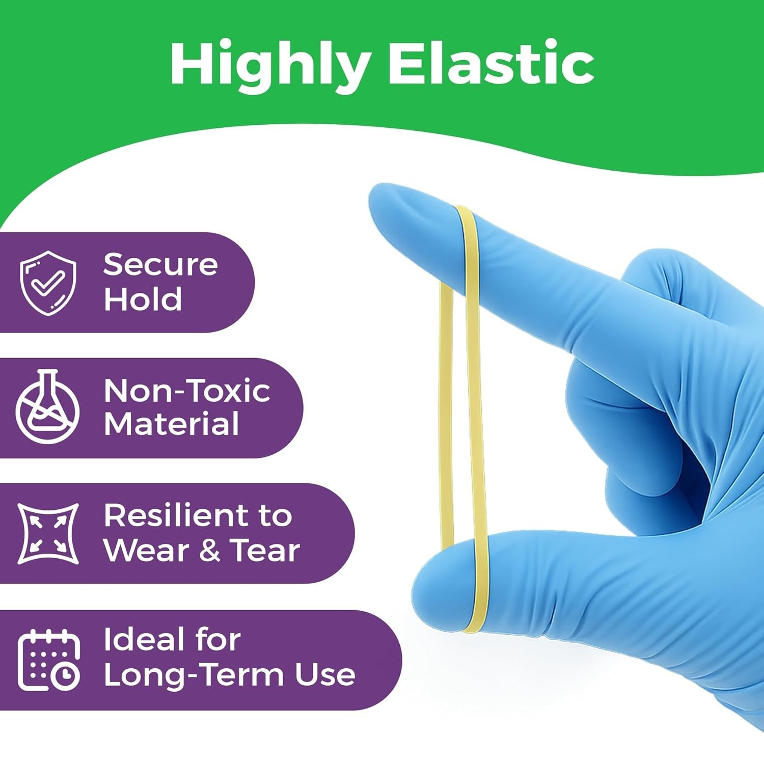 Versatile 100-Pack Neon Orthodontic Rubber Bands with Free Elastic Placer