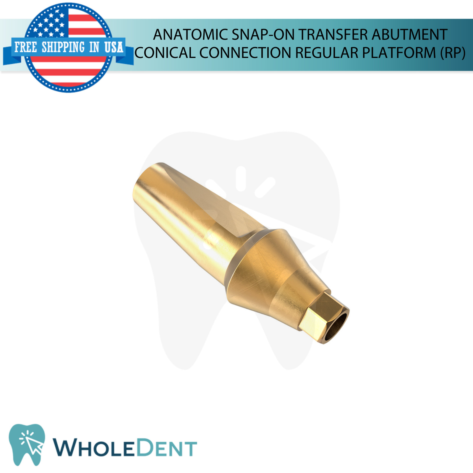 10x Dental Anatomic Snap-on Transfer Prosthetic Conical Hex 2.65mm RP Impression
