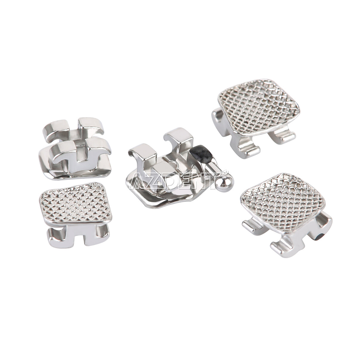 AZDENT Dental Ortho MINI Self-Ligating Brackets Brace 0.022″-Roth/ MBT Hooks 345