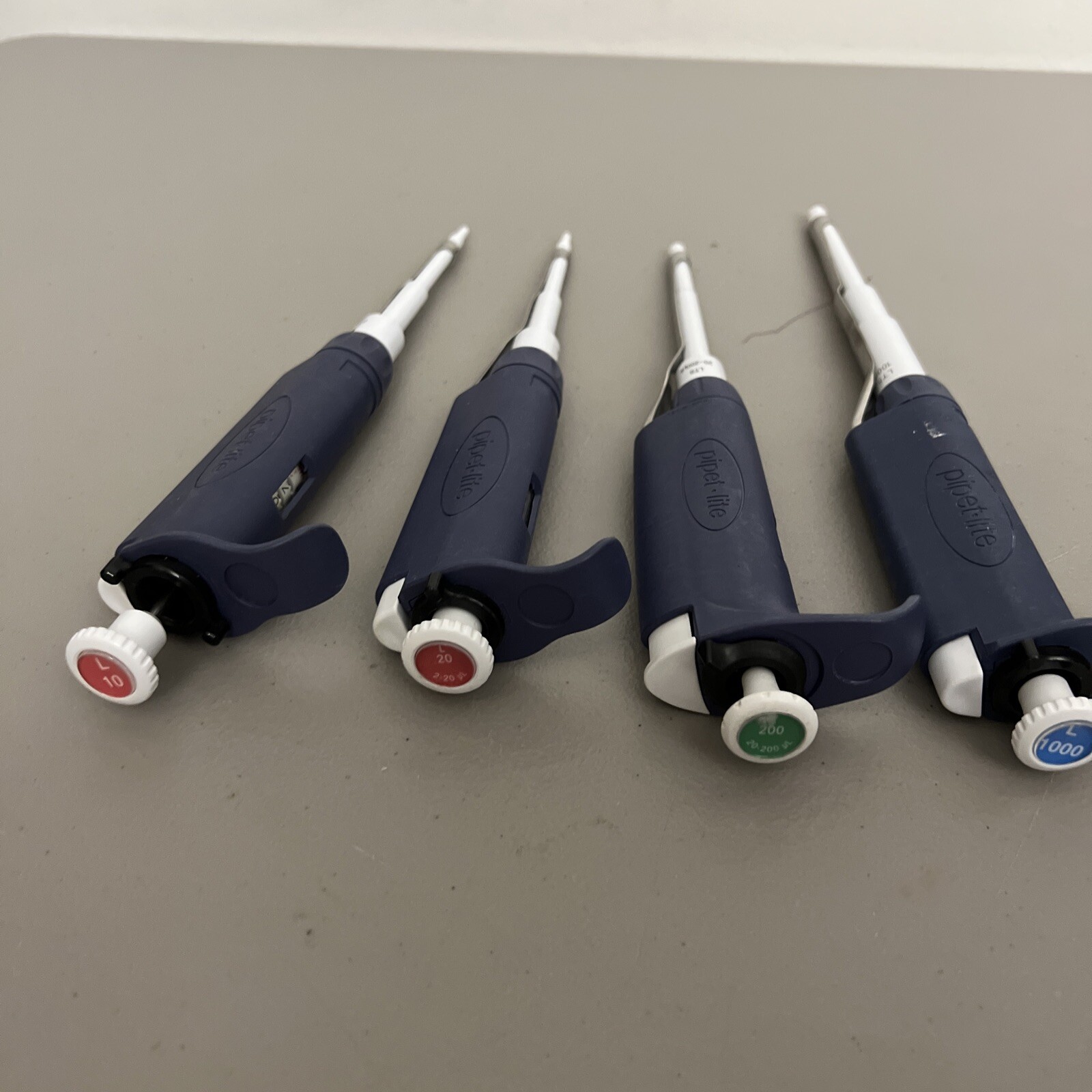 VERY NICE Set X4 Rainin Pipet Lite L10,L20,L200,L1000 LTS Pipette Pipetman