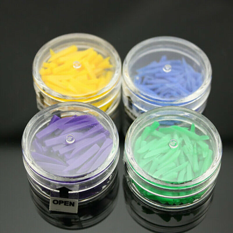 100 Pcs/box Disposable Dental Tooth Gap Concave Design Wedge Diastema W/ Hole