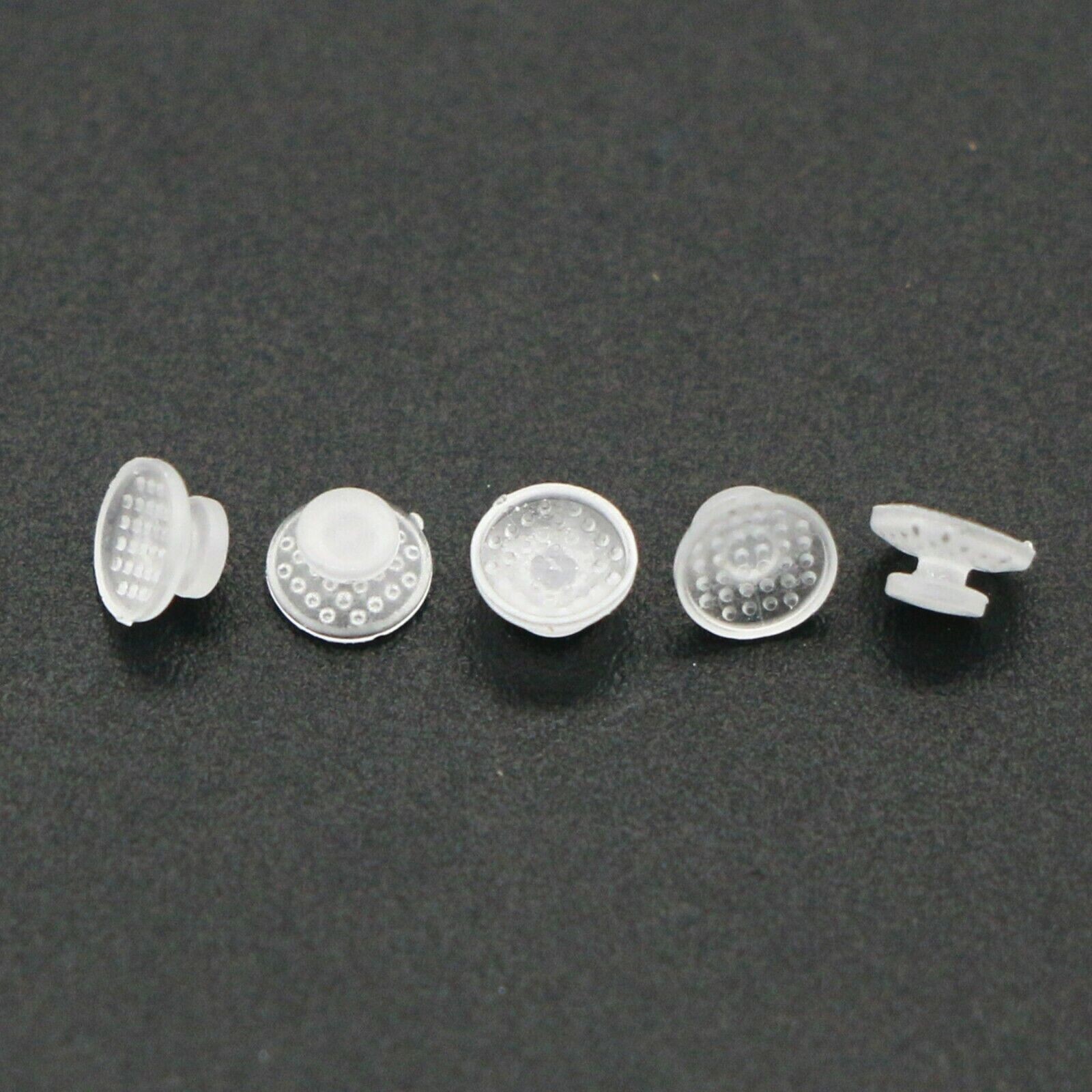 100Pcs Orthodontic Ceramic Clear Lingual Button Traction Hook Round Base Mesh US