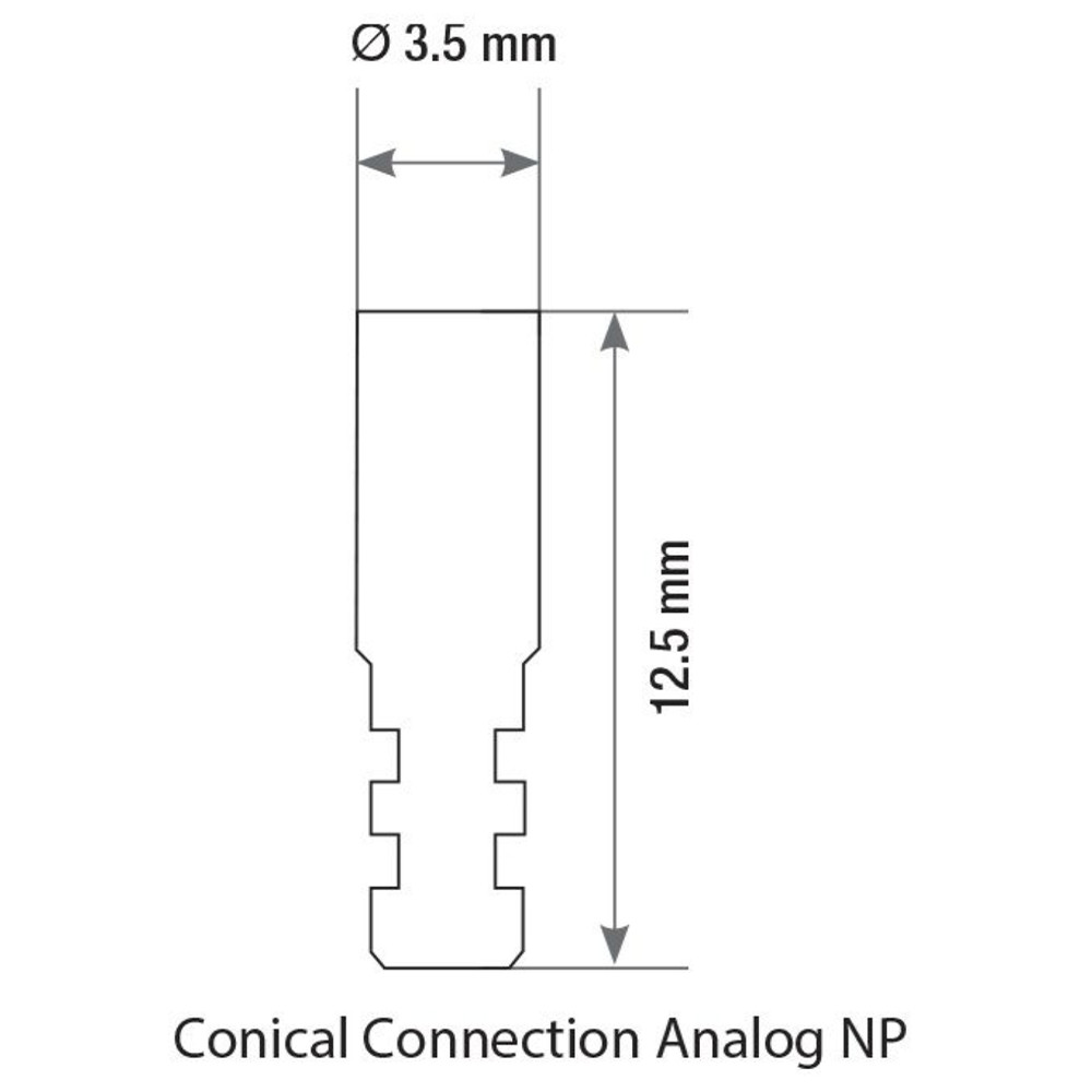 5x Dental Lab Analog For Conical Connection Narrow Platform Fixture Prosthetic