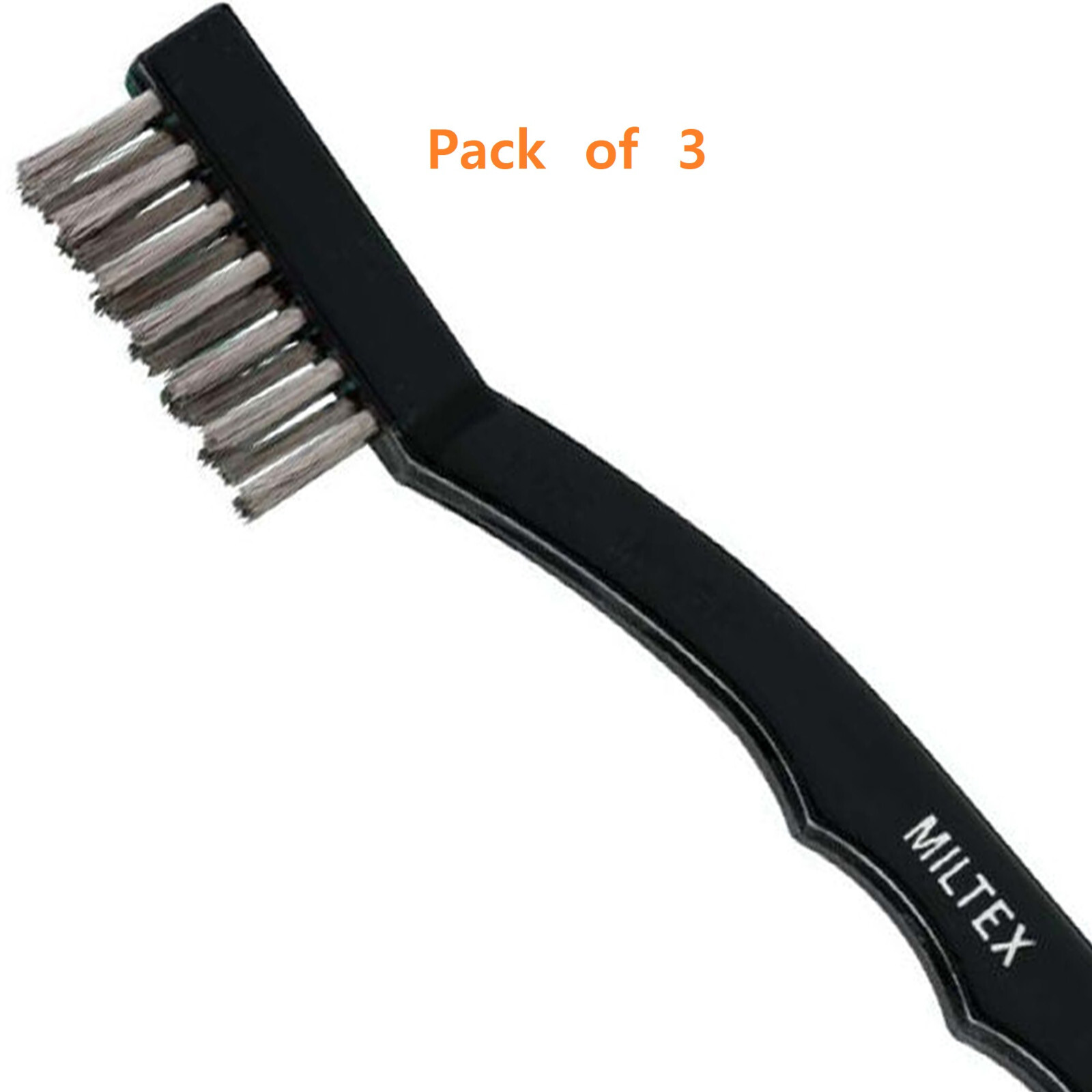 Miltex Integra 7-1/4 Inch Black Instrument Cleaner Brushes Nylon Bristles 3 PAK