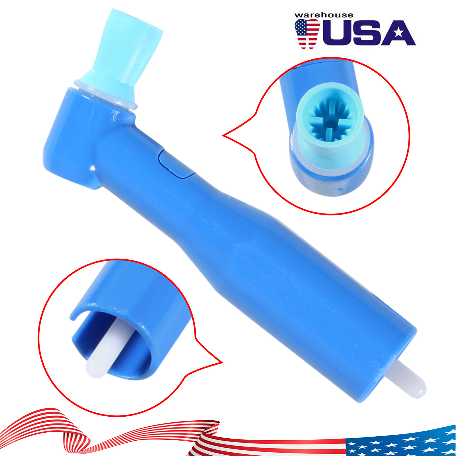 100pcs Dental Disposable Pro Angle Prophy Angles Cup Blue Color Firm 105°