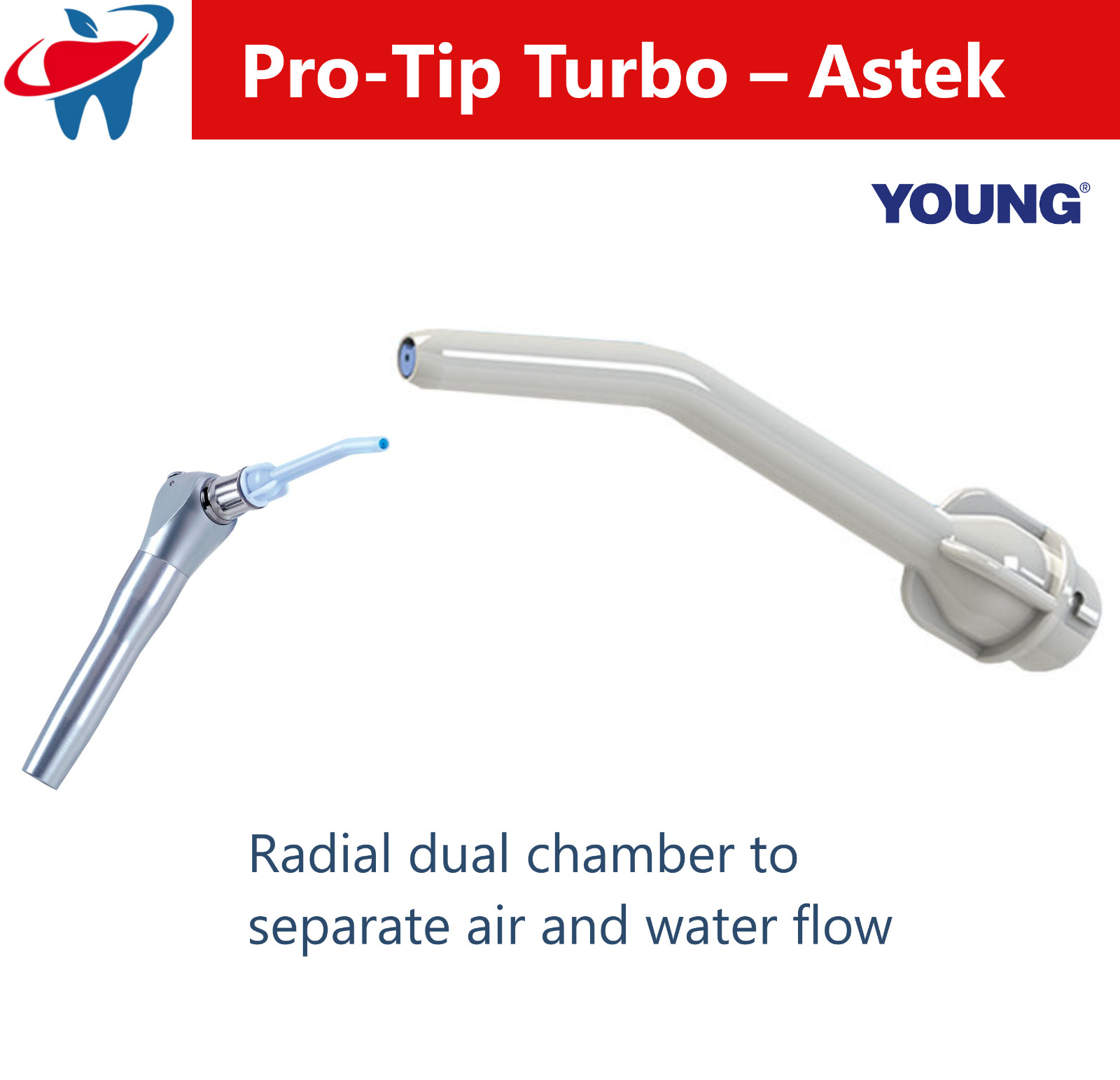 Dental Pro-Tip Turbo – Astek Air Water Syringe Tip, Upto 250/Bg, #116410