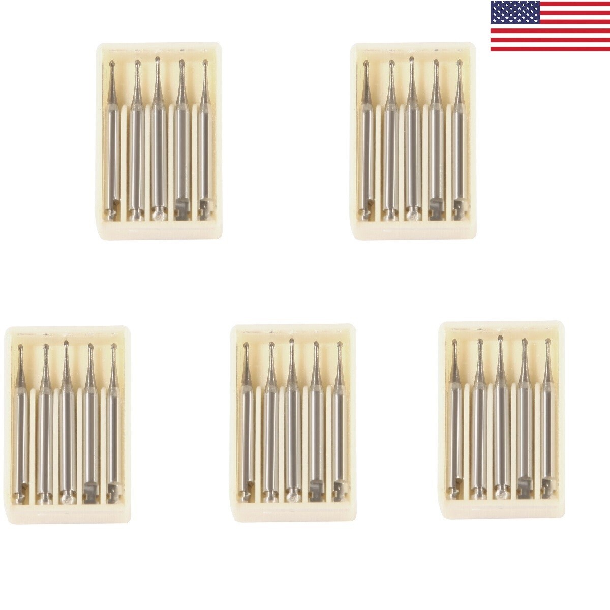 25pcs/5 pack Dental Tungsten Carbide Steel Burs for low handpiece angle RA-1 USA
