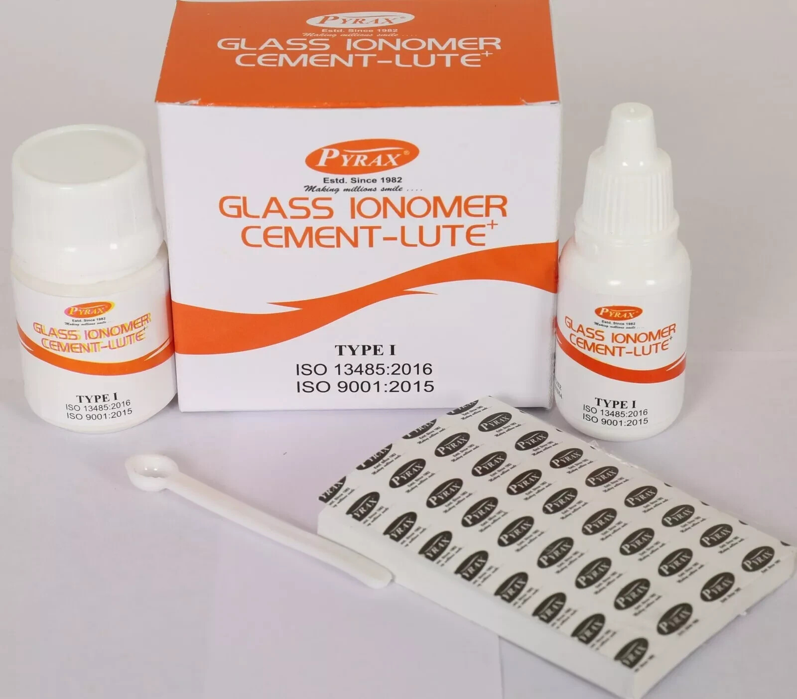 Dental PYRAX GIC Type 1 Luting Cement for Fixing Cementation of Crown & Bridges
