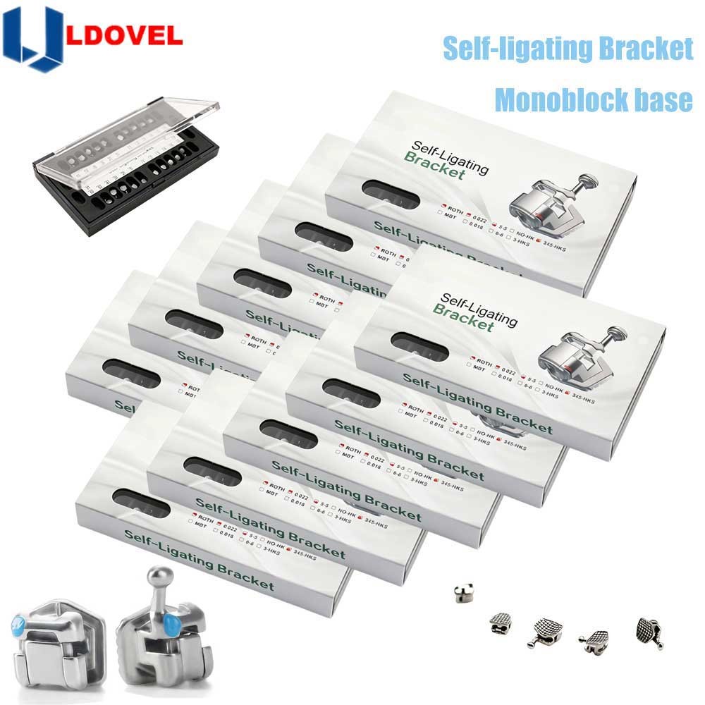10 packs Dental Orthodontic Self Ligating Braces Bracket Mini Roth.022 Hooks 345