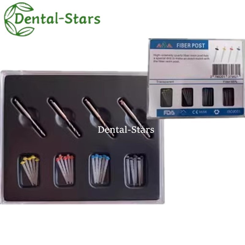 Dental Fiber Post Quartz Screw Posts Teeth Restorative Root Canal Pins 1.2-1.8mm