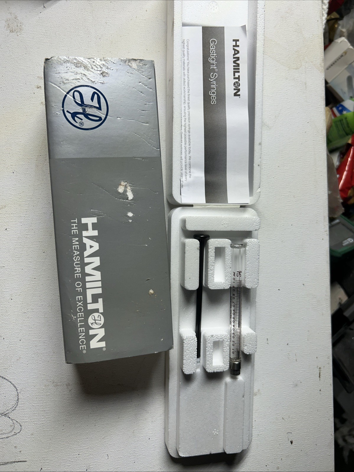 Hamilton 1.0 mL Gastight Syringe Model 1001 RN (New Old Stock / Open Box)