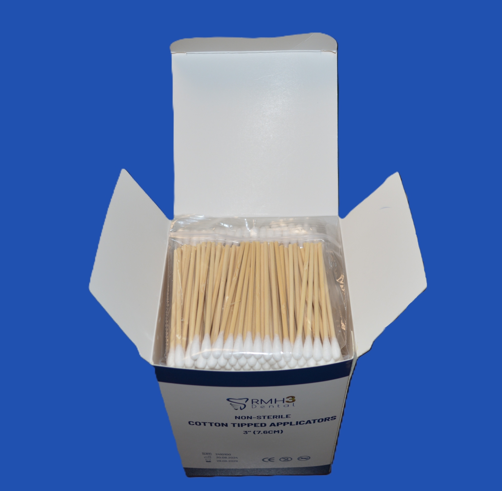 RMH3 Dental 3» Non-Sterile Cotton Tip Applicators, Box of 1000