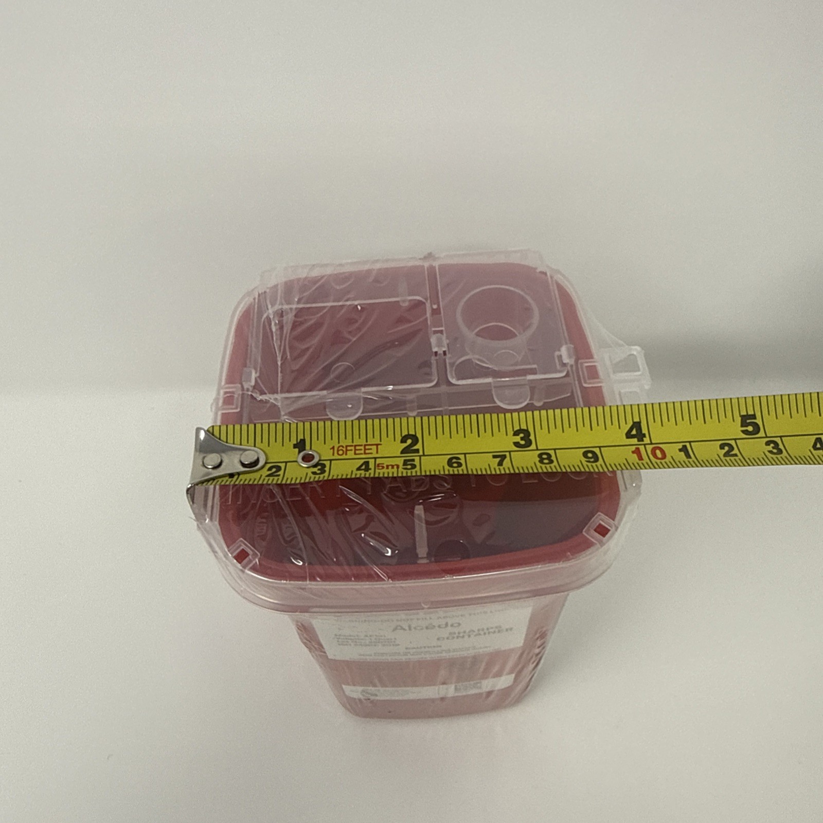 Alcedo Sharps Container for Home Use 1 Quart 1 pack Needle and Syringe Disposal