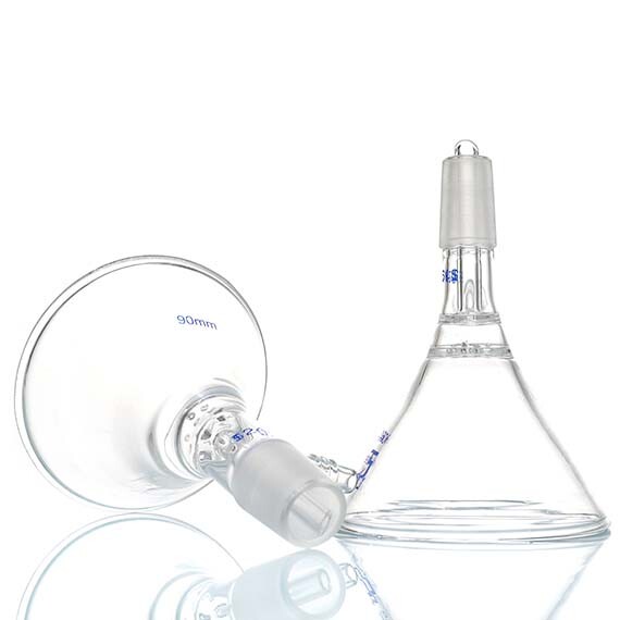 Wholesale 50mm-150mm Clear Glass Filter Funnel with Standard Joint for Flask
