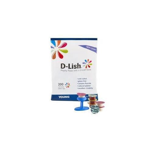 Young 304120 D-Lish Prophy Paste Medium Assrtd Unit Dose Cup 200/Bx EXP Jun 2027