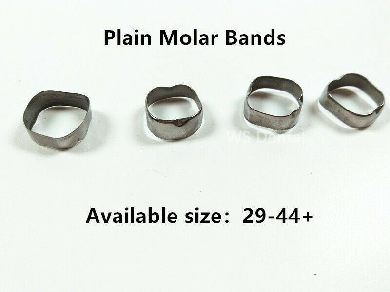 10set/40pcs Dental Orthodontic 1st Molar Bands Roth 022 Plain Molar Band 29-44+