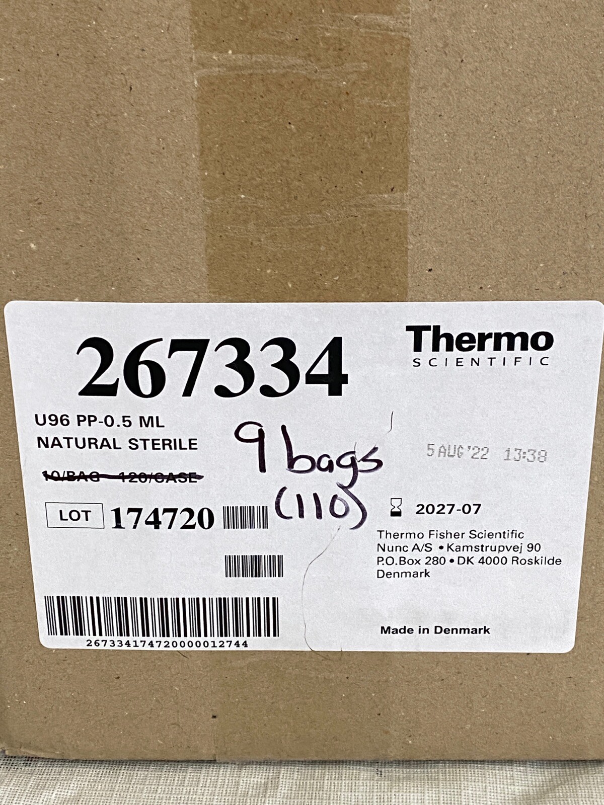 (110) THERMO Nunc 0.5mL 96-Well Low Binding Sample Storage Microplates 267334