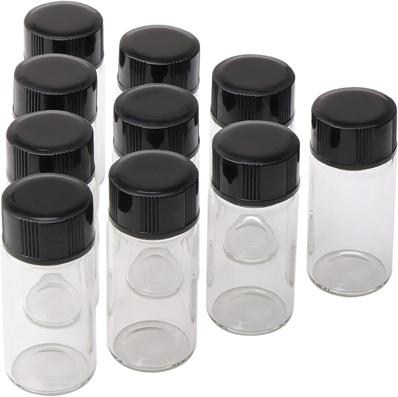 10 Pack 5Ml Clear Glass Vials with Screw Caps, Small Refillable Sample Bot