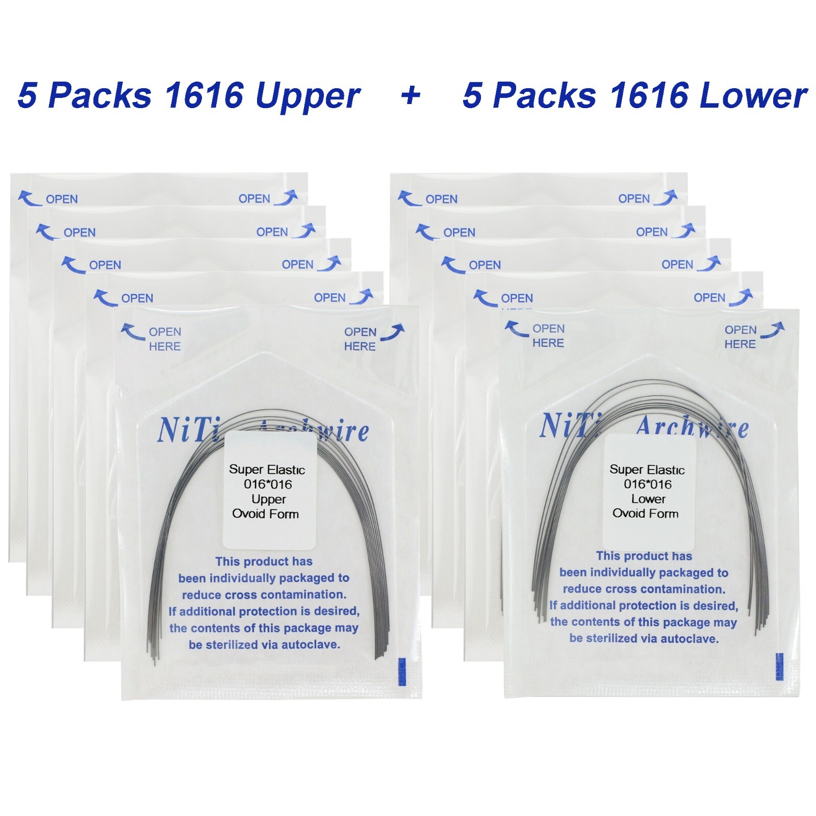 100PCS Dental Orthodontic Niti Arch Wire Natural Ovoid arcos de ortodoncia Niti