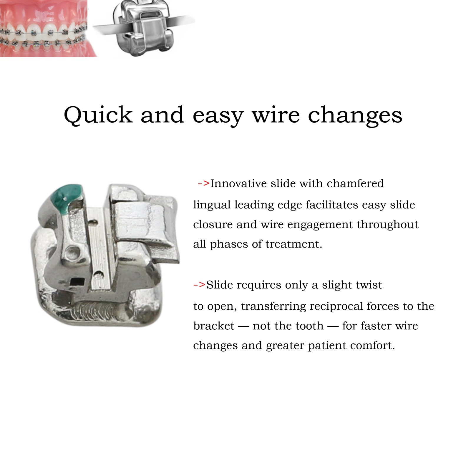 Dental Orthodontic Brackets Braces Mini Standard Roth MBT.022 Damon Q Empower