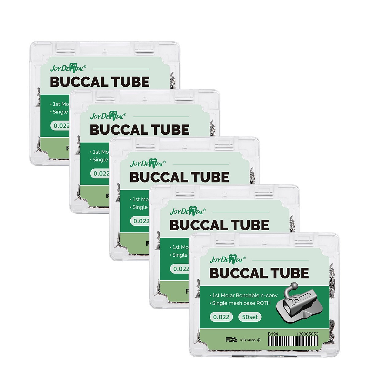 50 Sets Dental Orthodontic Buccal Tube 1st Molar Bondable Non-Conv Roth.022 USA