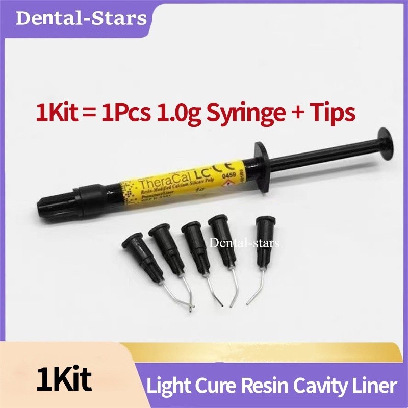 TheraCal Light Cure Resin Cavity Liner 1Pcs Syringes 1.0g with Tips