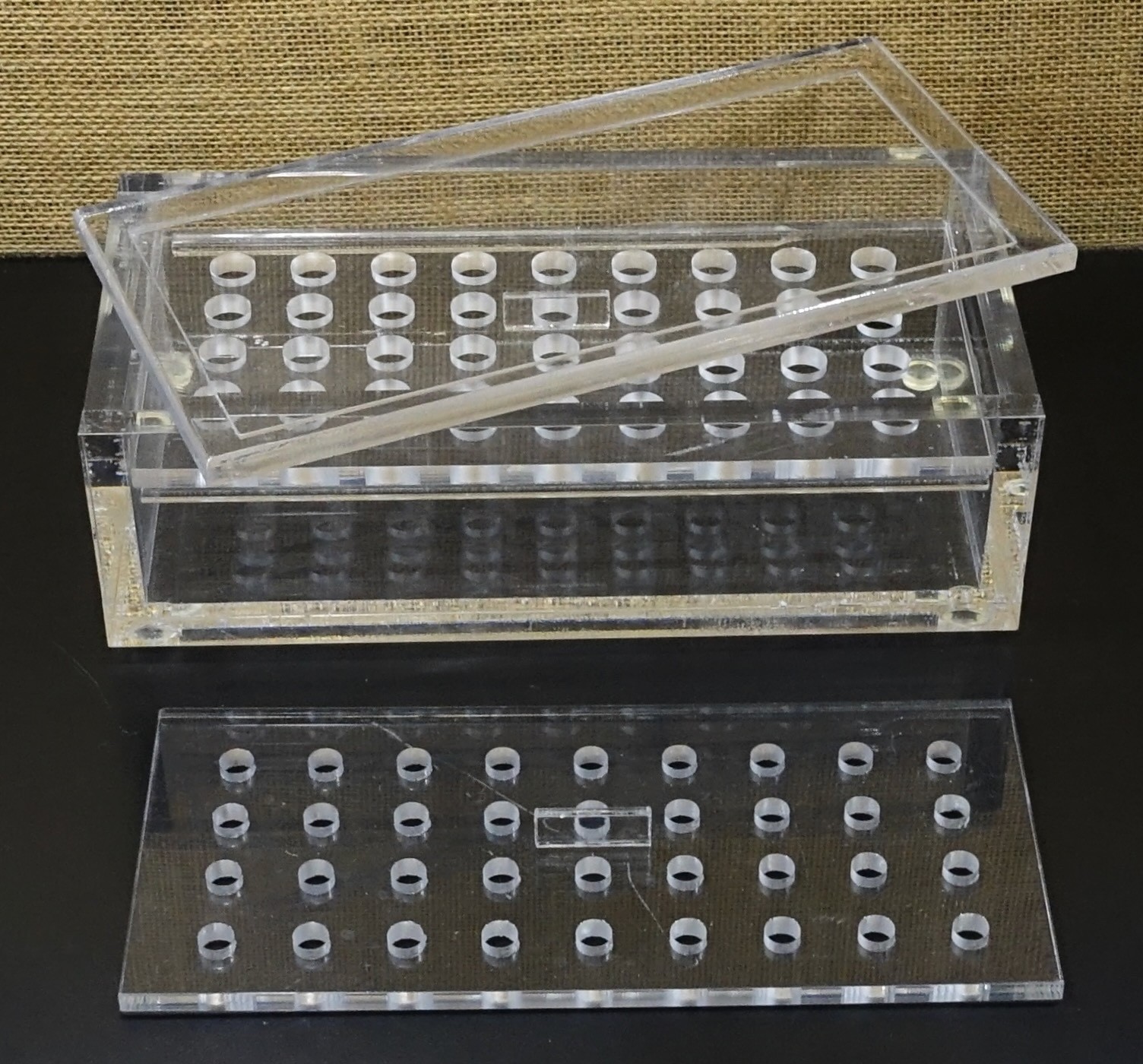 Acrylic Beta Radiation Shielding & Storage Box for 0.5, & 1.5/2mL Tubes