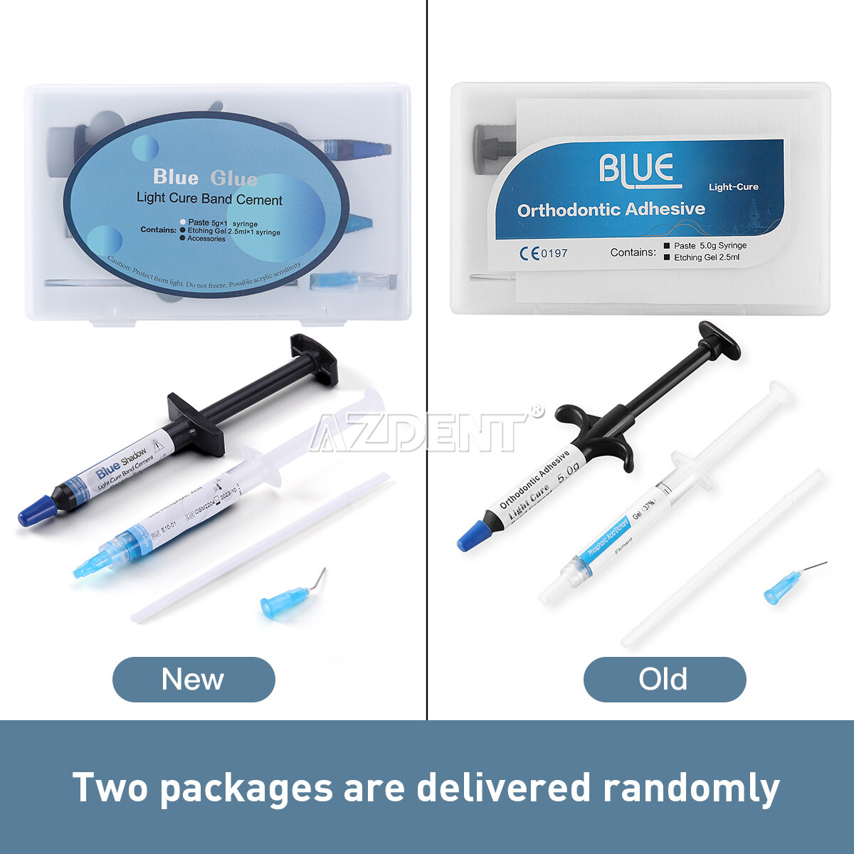 Dental Orthodontic Cure Light Composite Resin Adhesive Etchant Blue Glue Kit