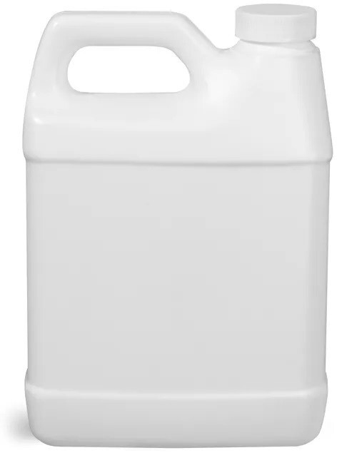 Rectangular Plastic HDPE Jug, 32 Oz, w/Cap – Natural color