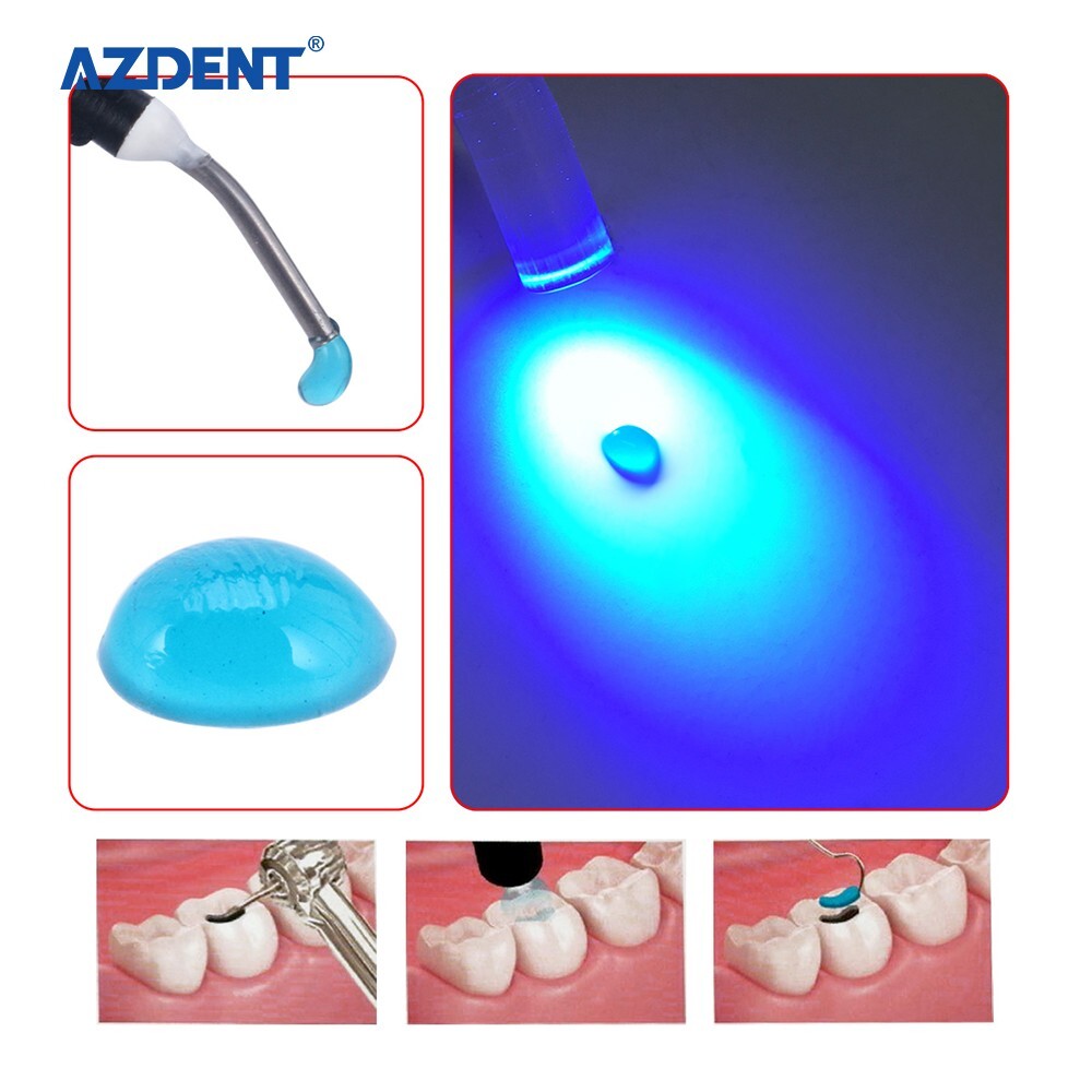 Dental Temporary Flow Light Cure Blue Filling Composite Resin DENTEX 2.5g Blue