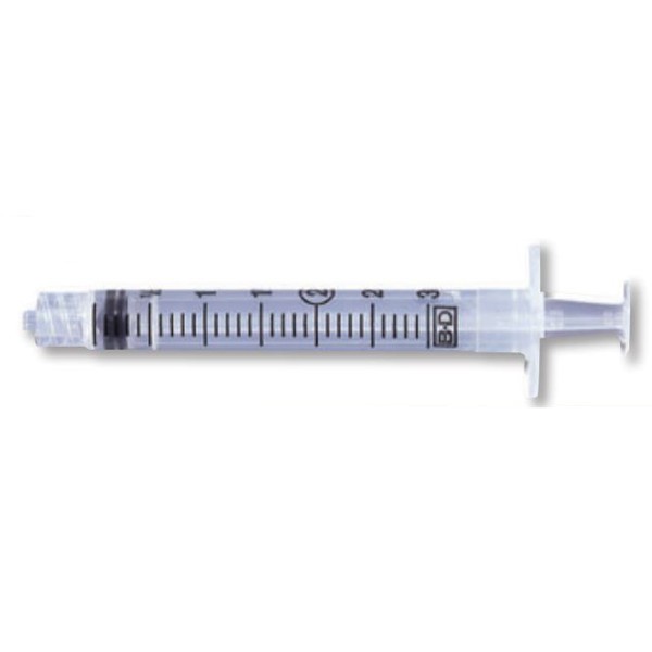 BD BD Luer-Lok 3 mL Disposable Syringe without Needle, 200/Box