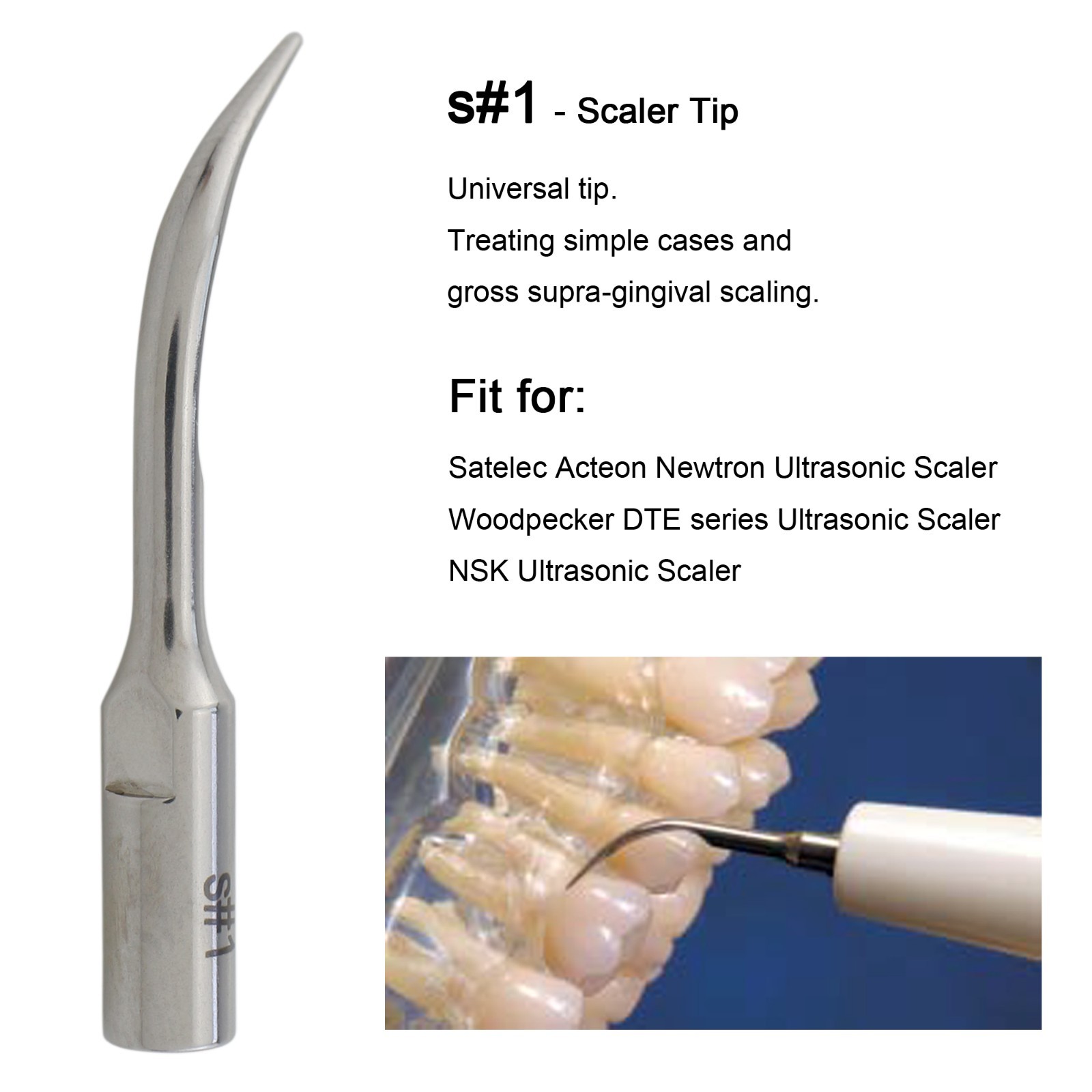 For Satelec Acteon Piezo Tips Dental Ultrasonic Scaler Scaling Perio Tips H3 1S