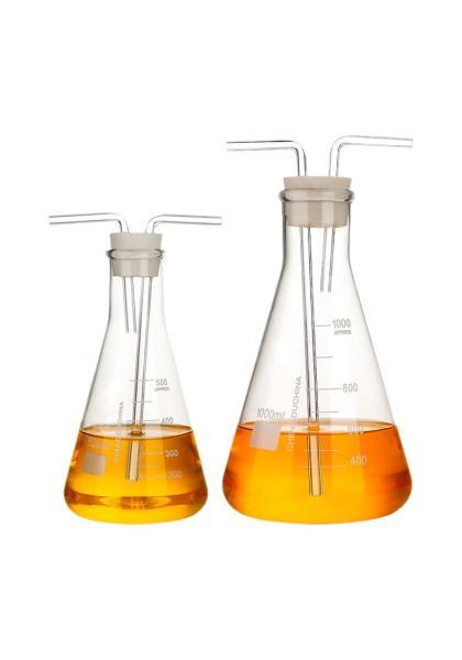 Triangle Gas Washing Bottle 100ml-2000ml Lab Supply Glassware Erlenmeyer Flask