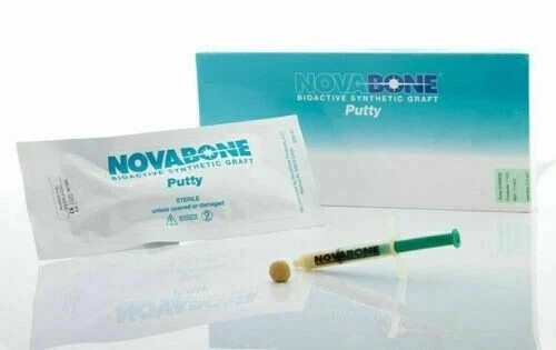 Novabone Dental Putty Syringe Form Unique Premixed Moldable Bone Graft 0.5cc