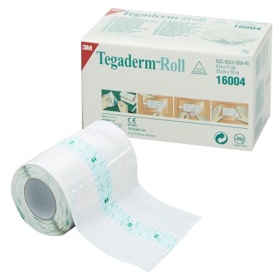3M Tegaderm Transparent Film Dressing Roll 4″ x 11 Yd Adhesive/Film NonSterile 4
