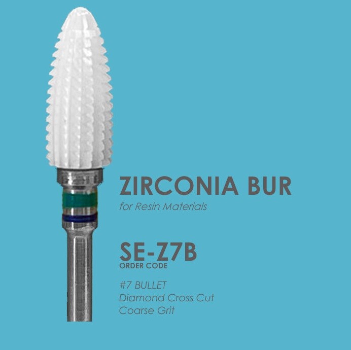 Dental Lab White Zirconia Ceramic Burs for Micro Motor HP Polishing Acrylics etc