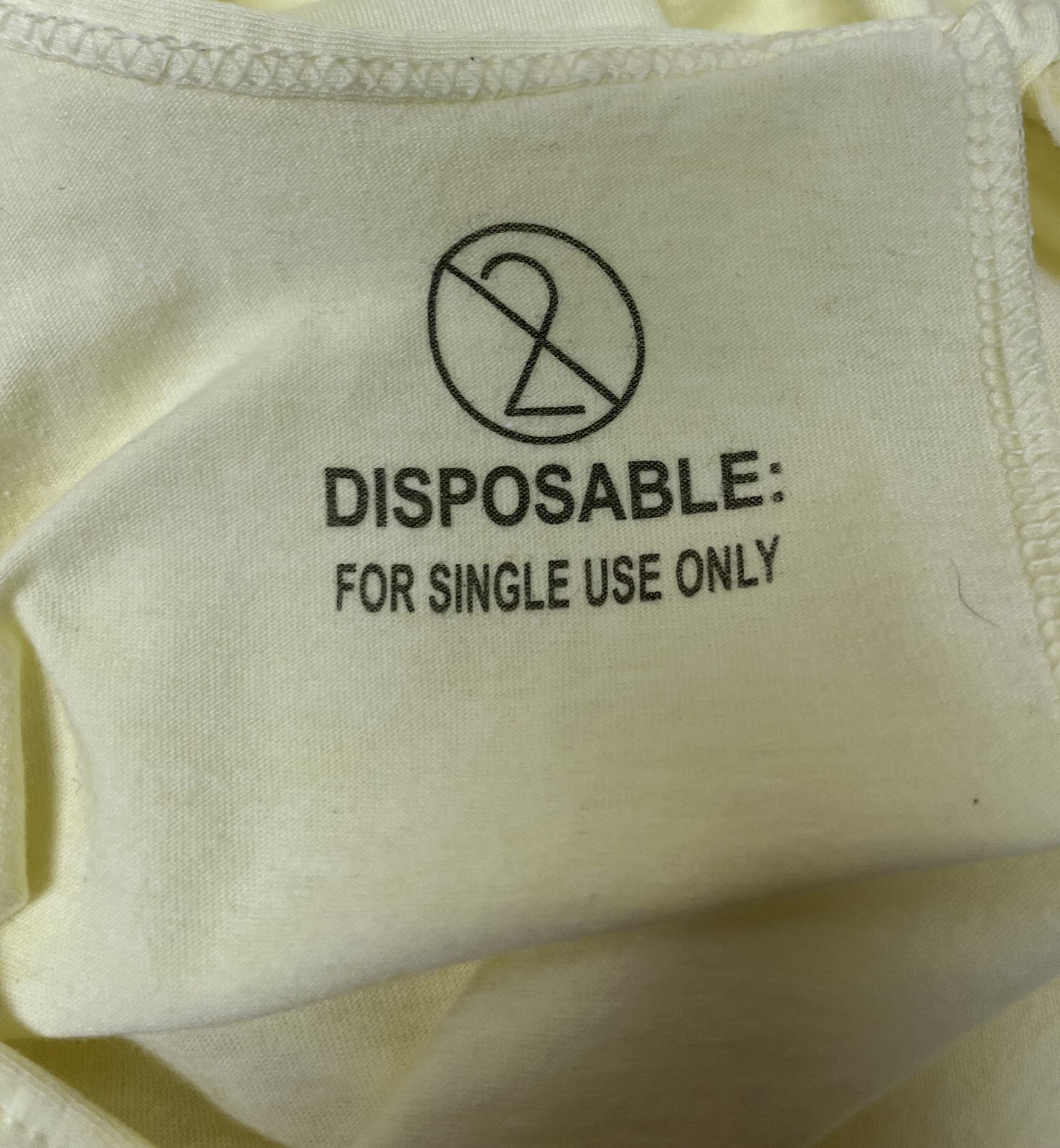 Yellow Knit Disposable Single Use Isolation Gown with Elastic Cuffs One Size New