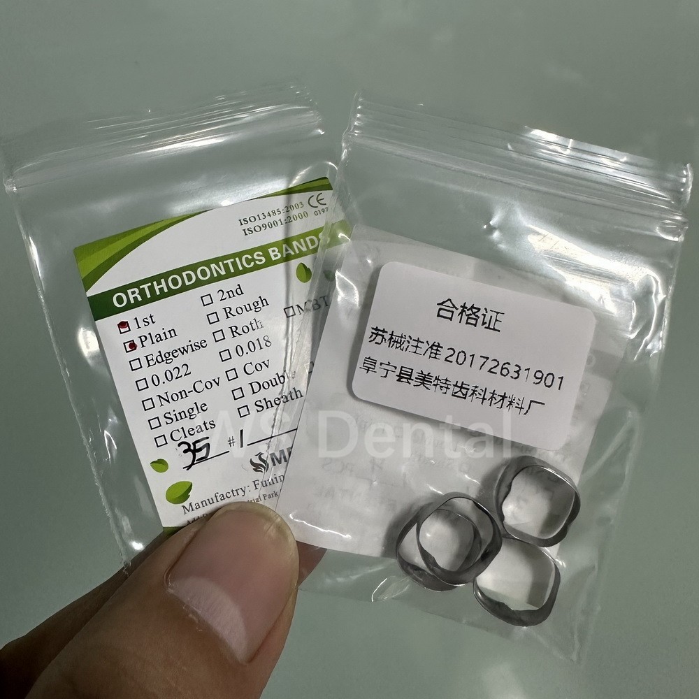 10set/40pcs Dental Orthodontic 1st Molar Bands Roth 022 Plain Molar Band 29-44+